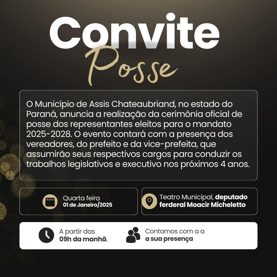 Solenidade de Posse dos Representantes Eleitos em Assis Chateaubriand-PR
