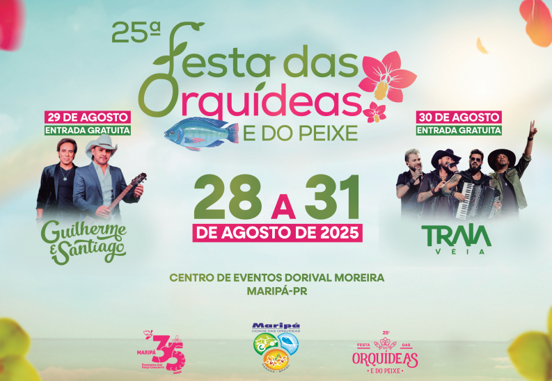 Com shows de Guilherme & Santiago e Traia Véia, Festa das Orquídeas e do Peixe deve atrair mais de 60 mil visitantes em Maripá