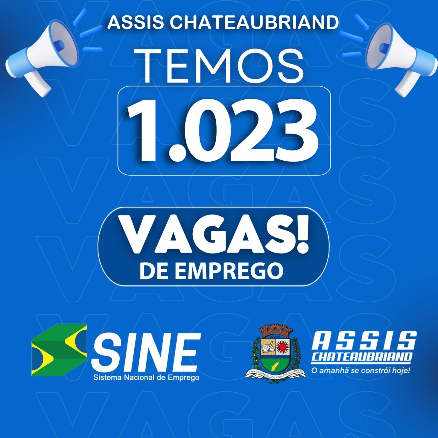 Oportunidades de Emprego em Assis Chateaubriand: São 1.023 Vagas