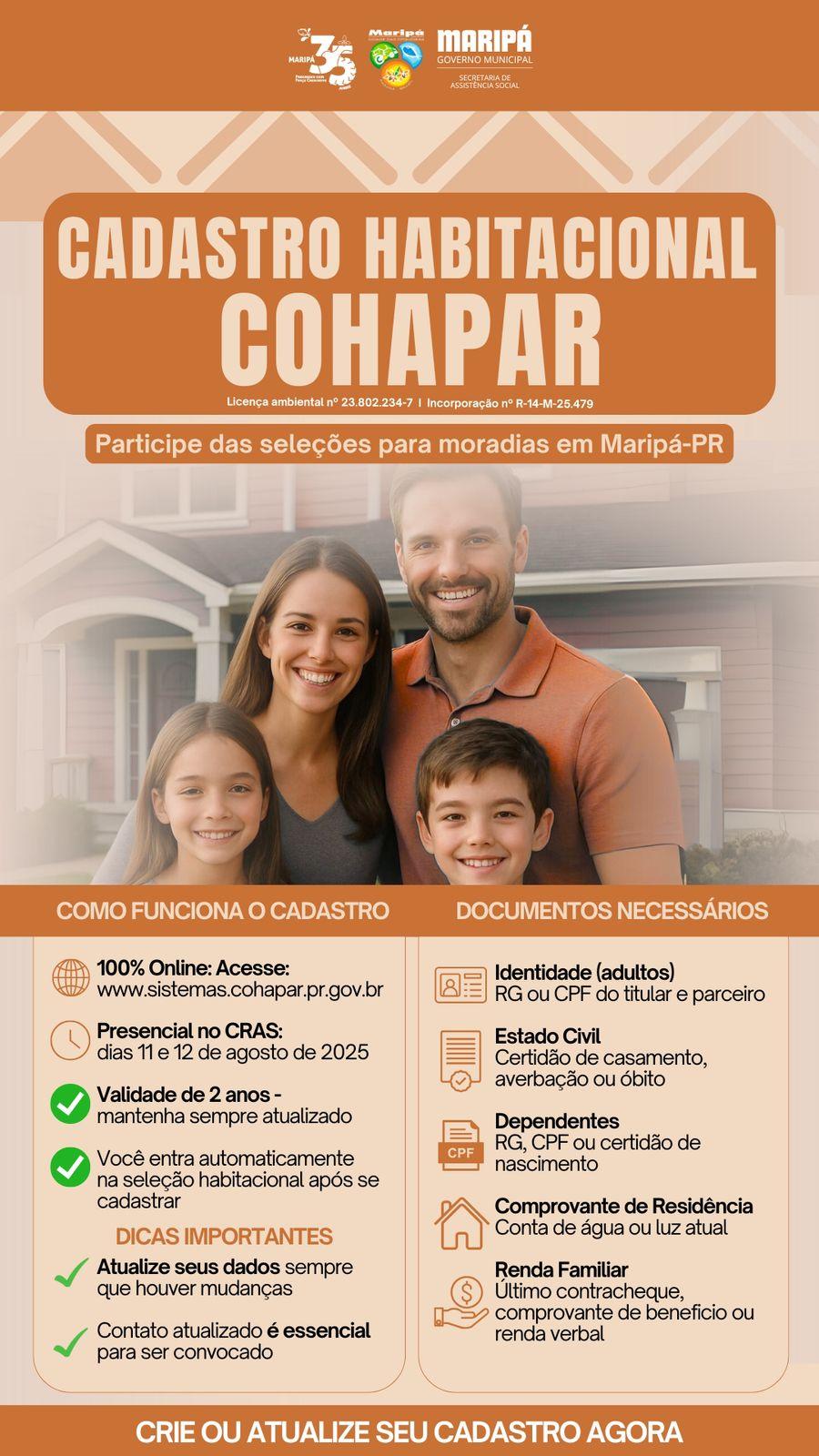 Cadastro Habitacional COHAPAR