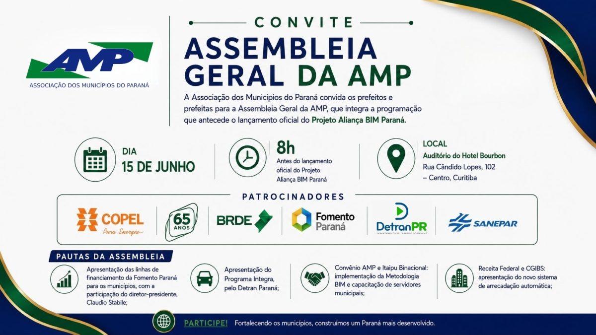  O presidente da AMP (Associação dos Municípios do Paraná) e prefeito de Assis Chateaubriand, Marcel Micheletto, convida