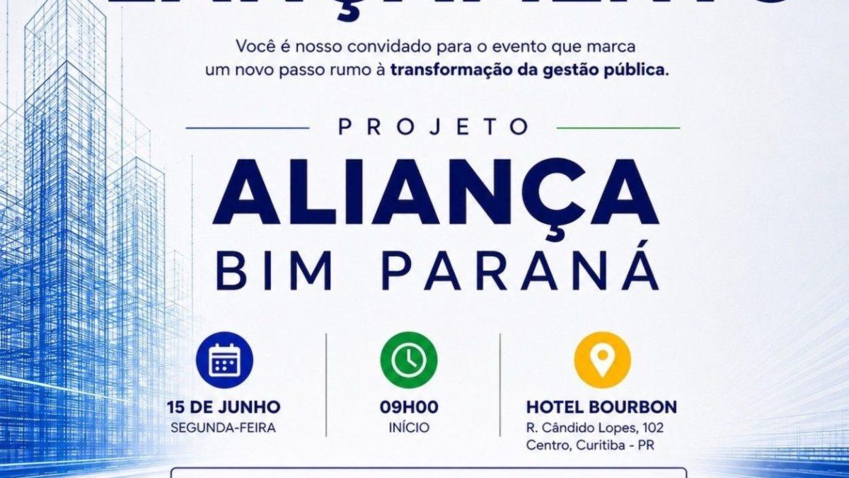 Prefeito e prefeita: participe do lançamento do Programa Aliança Bim Paraná, dia 15/06, às 9h30, no Hotel Bourbon, em Curitiba